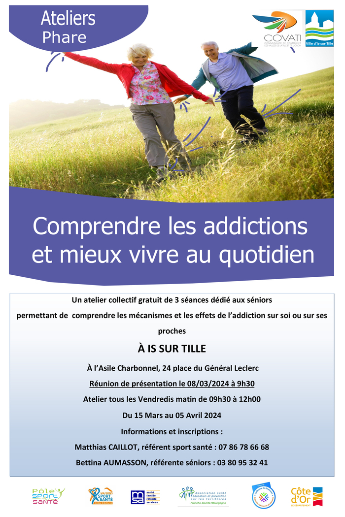 Atelier PHARE : prévention des addictions à La Maison des Seniors à IS SUR TILLE Asile Charbonnel Is-sur-Tille