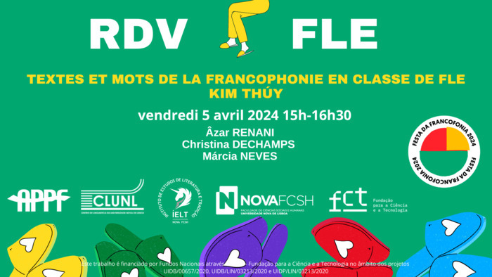 Webinaire RDV FLE - FF24 - Textes et mots de la francophonie en classe de FLE - Kim Thúy Association Portugaise des Professeurs de Français Lisbonne