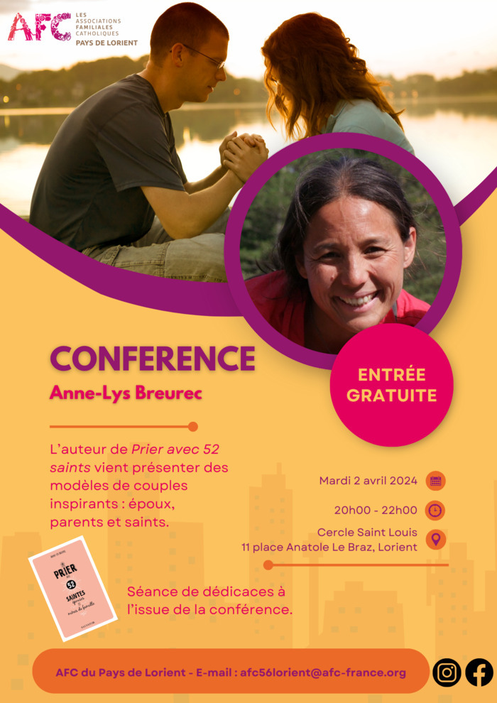 Conférence d'Anne-Lys Breurec Auditorium Cercle Saint Louis Lorient