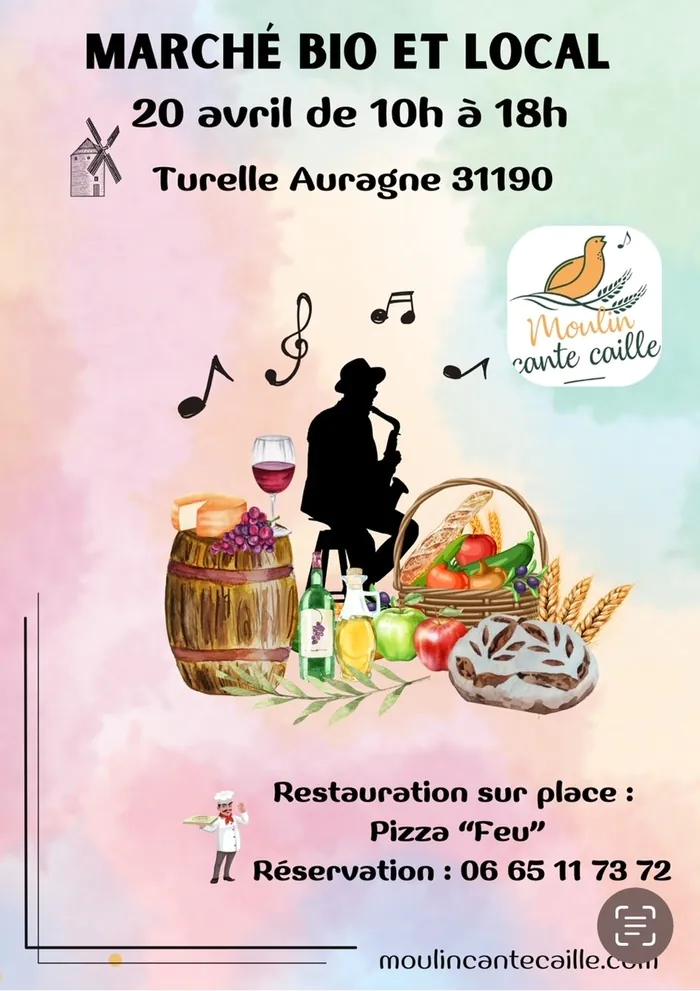Portes ouvertes et marché bio et local le 20 avril au Moulin de Cante Caille à Auragne Auragne Auragne