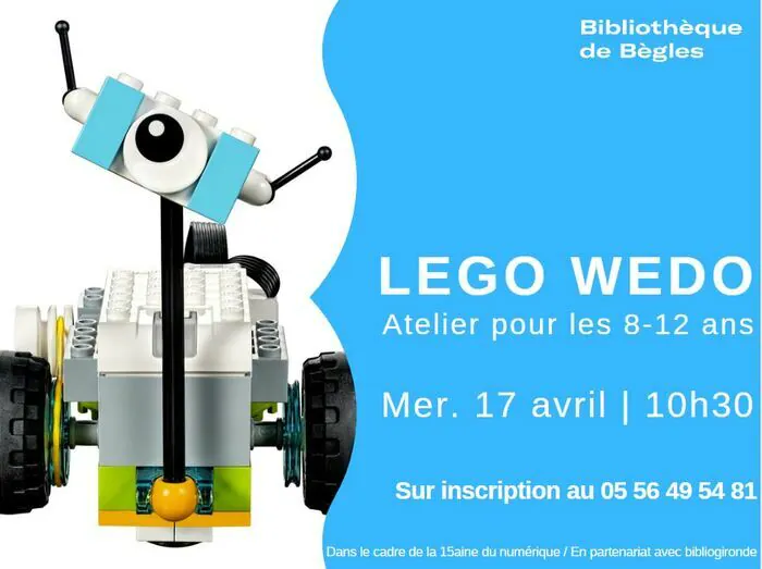 Atelier Lego connecté Wedo Bibliothèque Municipale Bègles