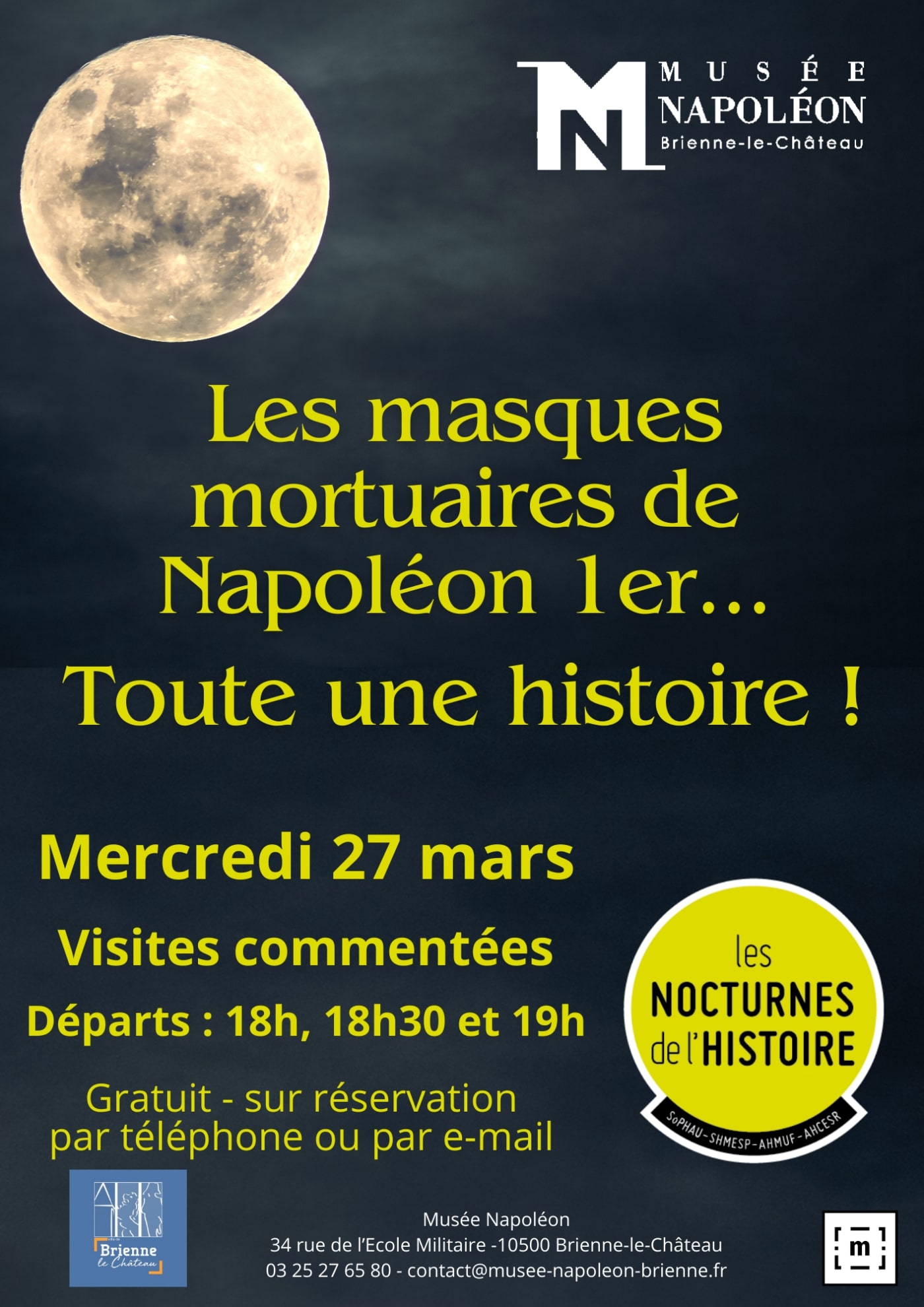 Visite semi-nocturne "Histoire spécifique des masques mortuaires napoléoniens"