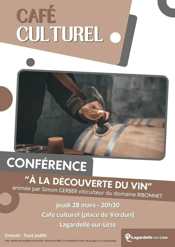 A la découverte du vin Café culturel Lagardelle-sur-Lèze
