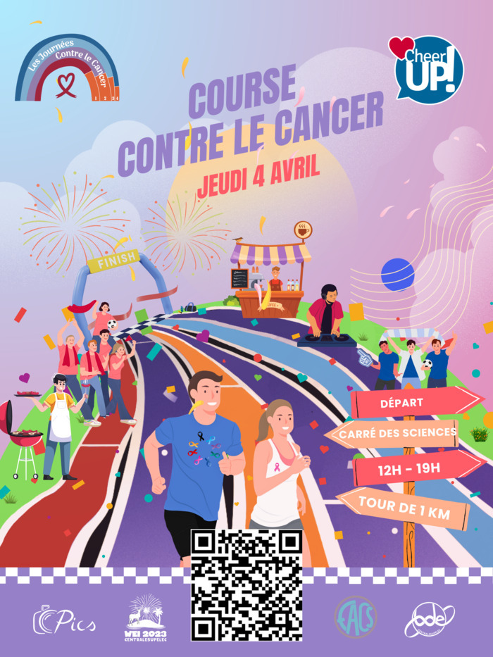 Course contre le cancer ouverte à tous Carré des Science - CentraleSupélec - Batiment Bouygues Gif-sur-Yvette