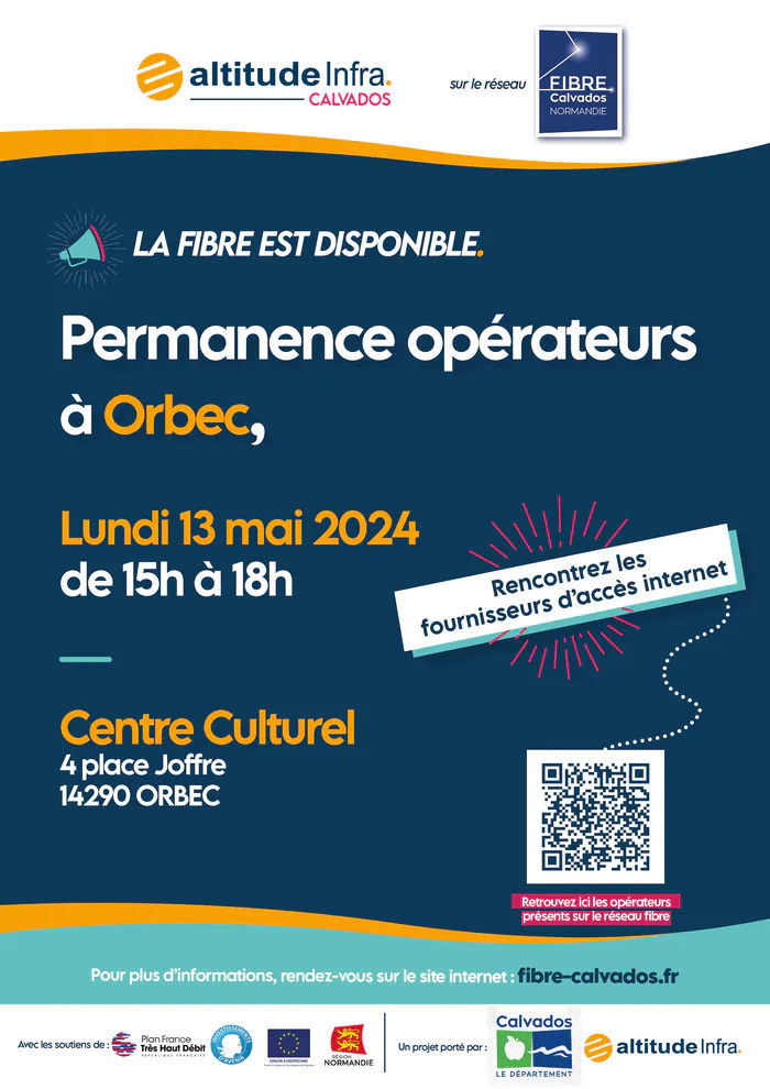 Permanence opérateurs fibre optique à Orbec Centre Culturel Orbec