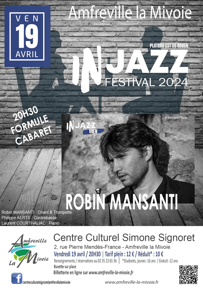 Concert Robin MANSANTI Centre culturel Simone Signoret Amfreville-la-Mi-Voie