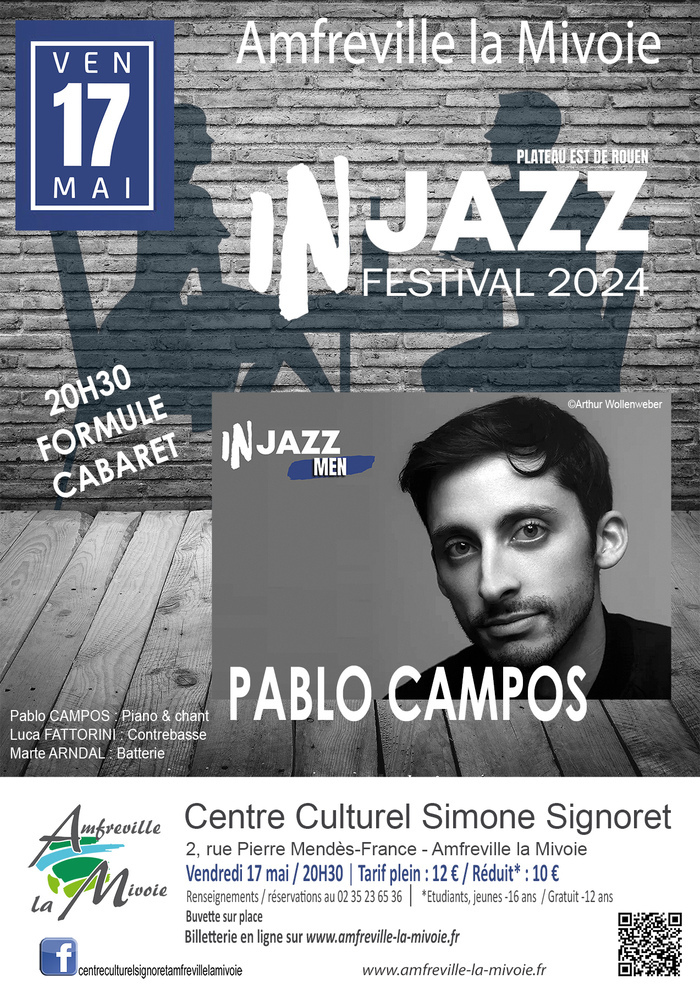 Concert Pablo CAMPOS Centre culturel Simone Signoret Amfreville-la-Mi-Voie
