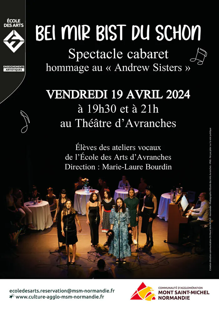 [Loisirs] Spectacle cabaret " BEI MIR BIST DU SCHON " Centre culturel Théâtre d'Avranches Avranches