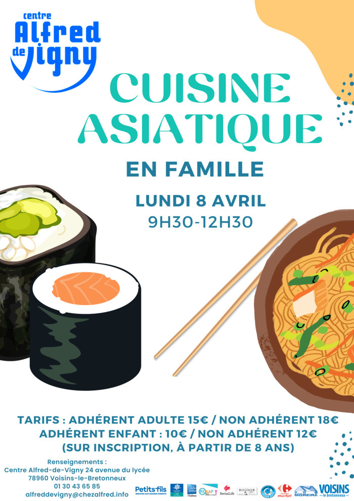 Cuisine Asiatique en Famille Centre Social et Culturel Alfred-de-Vigny Voisins-le-Bretonneux