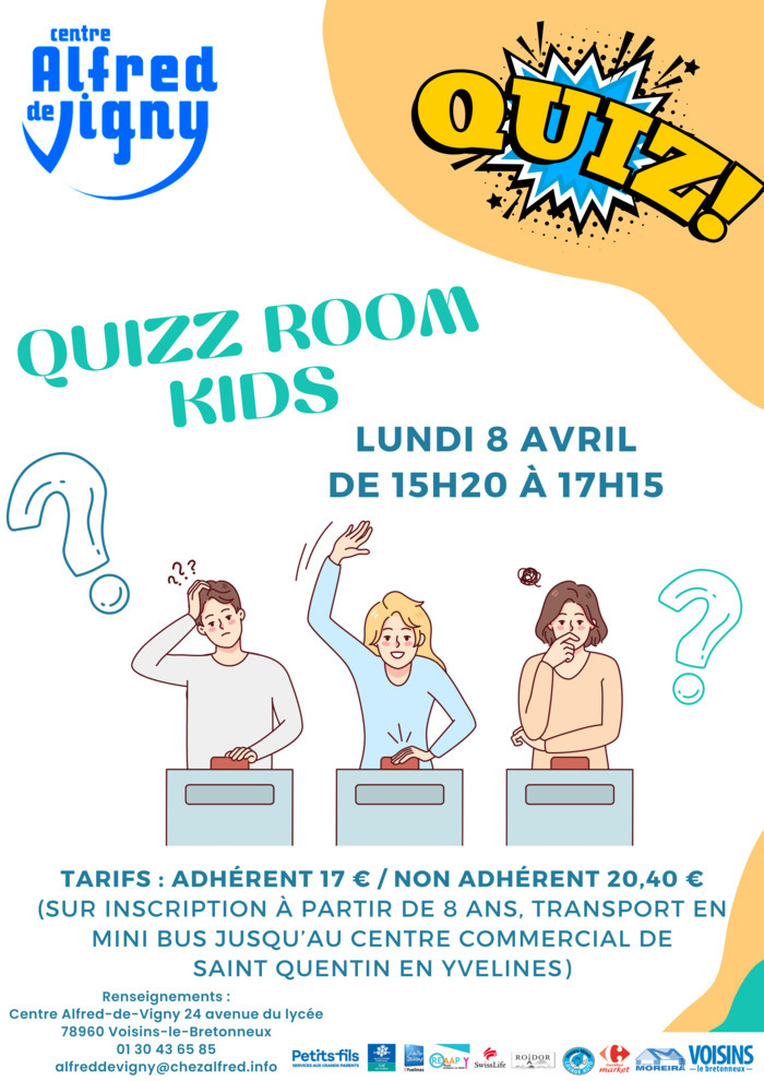 Quizz room kids Centre Social et Culturel Alfred-de-Vigny Voisins-le-Bretonneux