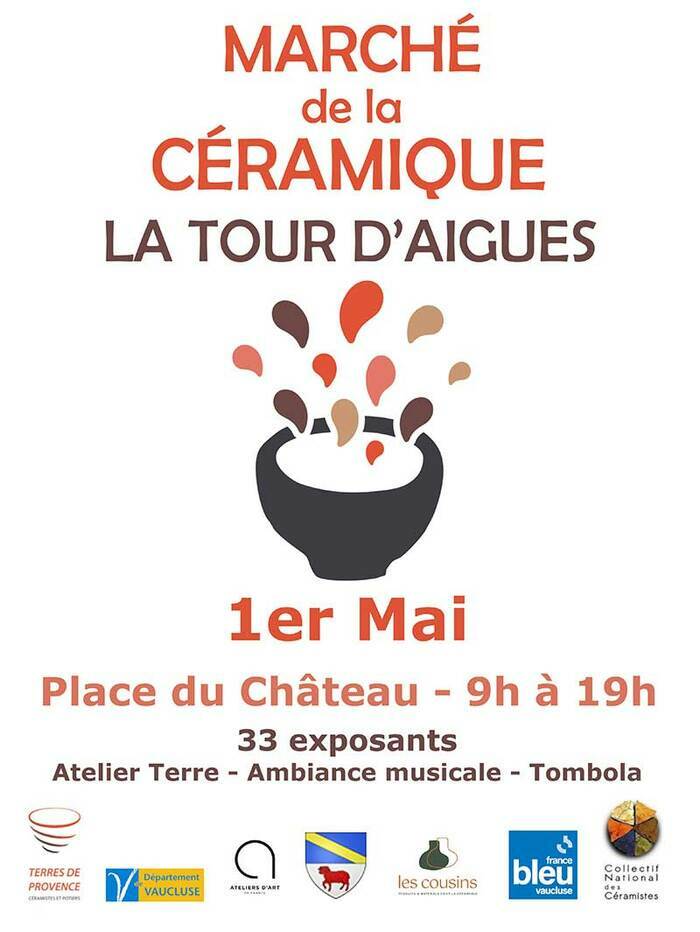 Marché Potier de La Tour d'Aigues chateau de la tour d'Aigues La Tour-d'Aigues