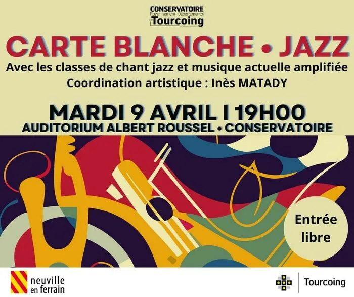 Carte blanche Chant Jazz Conservatoire à rayonnement départemental de Tourcoing Tourcoing