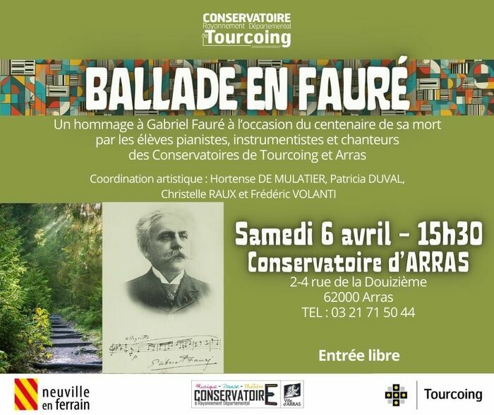Ballade en Fauré Conservatoire Arras Arras