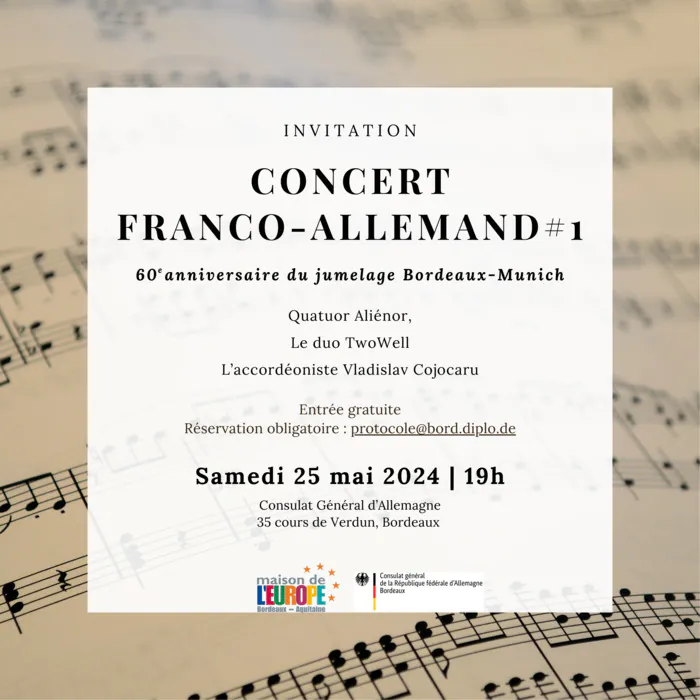 Concert franco-allemand #1 Consulat Général d'Allemagne Bordeaux