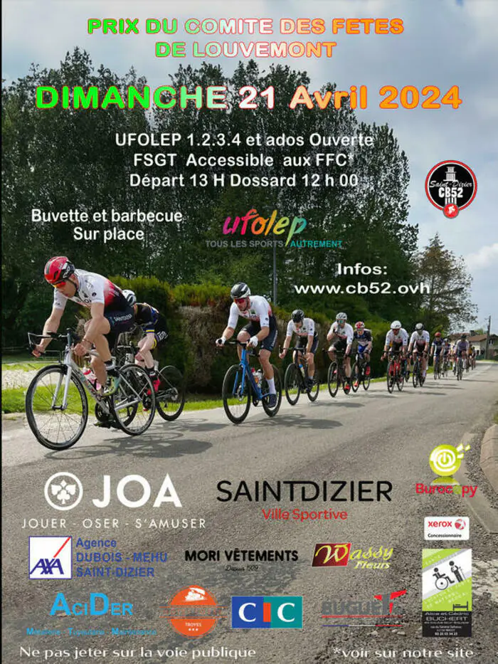 Prix du Comité des fêtes de Louvemont Cyclisme Bragard 52 Saint-Dizier