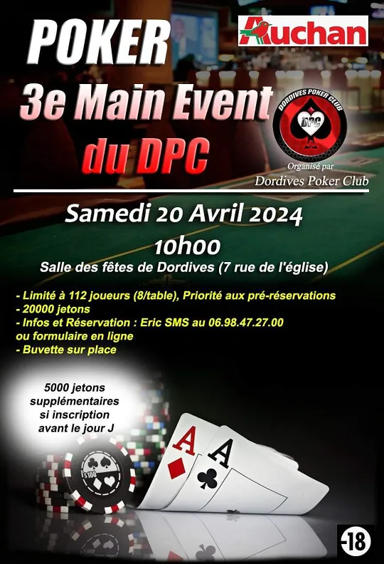 Journée Poker 3e Main Event du DPC