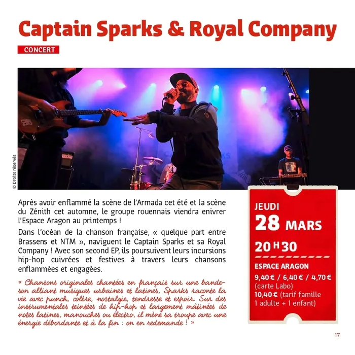 CAPTAIN SPARKS & ROYAL COMPANY Espace Aragon Oissel