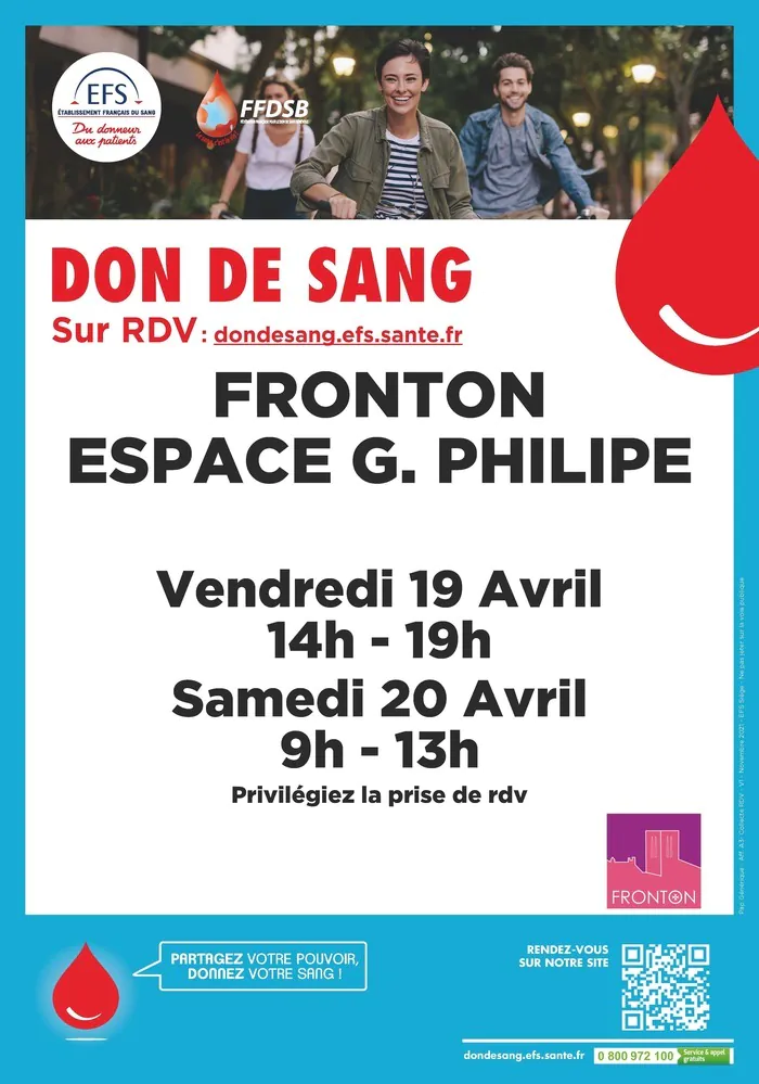 Don du Sang Espace Gérard Philipe Fronton
