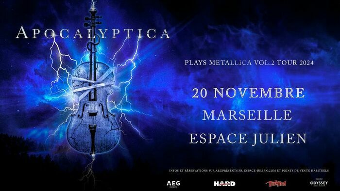 APOCALYPTICA PLAYS METALLICA VOL. 2 TOUR 2024 Espace Julien Marseille