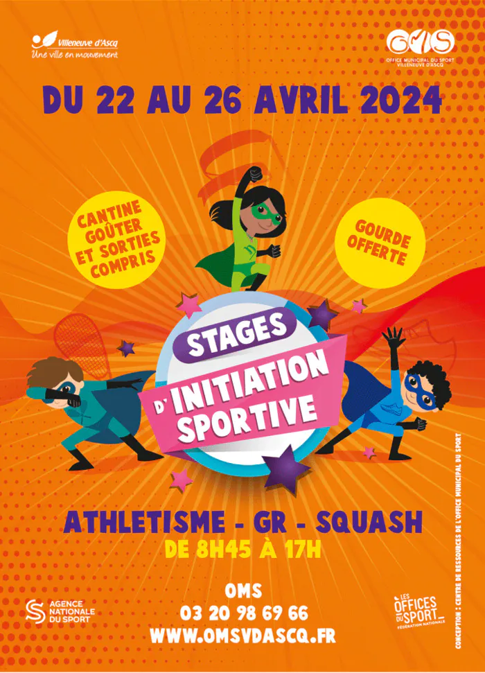 Stages d’initiation sportive du 22 au 26 avril 2024 Ferme Dupire Villeneuve-d'Ascq