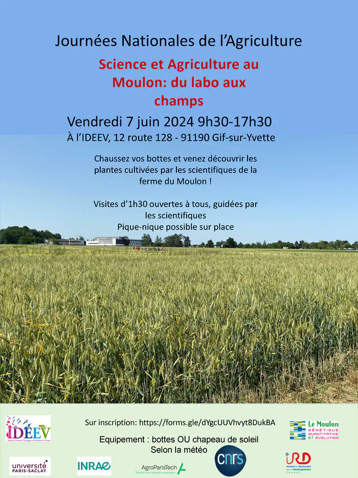 Science et agriculture au Moulon : du labo aux champs GQE Le-Moulon IDEEV Gif-sur-Yvette