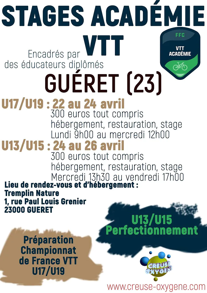 Stage Académie VTT prépartion Championnat de France