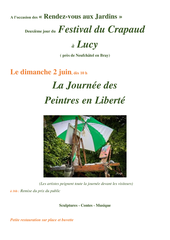 Démonstration : les peintres en liberté Jardin du Crapaud à trois pattes Lucy