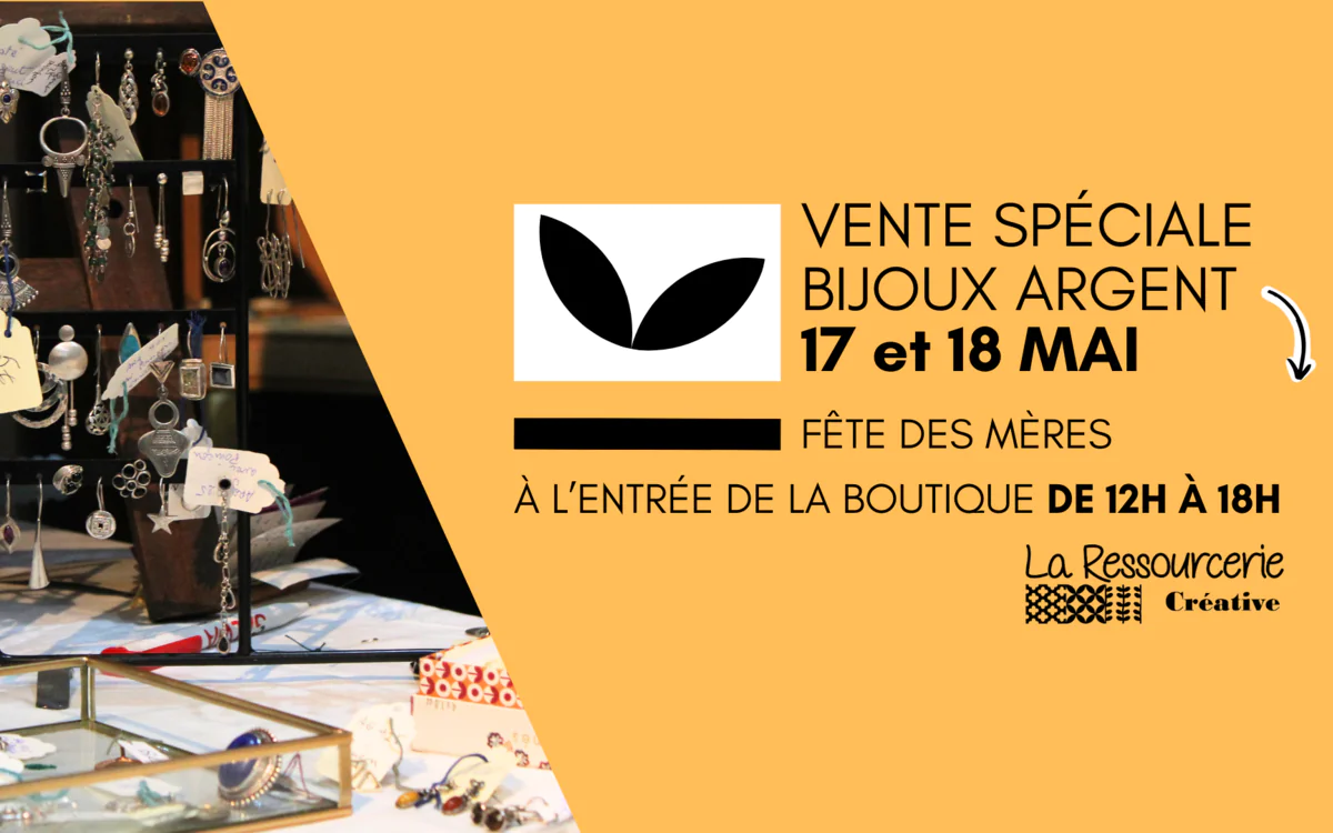 La vente spéciale bijoux argent La Ressourcerie Créative Paris