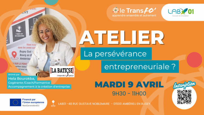 Atelier Business  : Persévérance entrepreneuriale LAB01 Ambérieu-en-Bugey