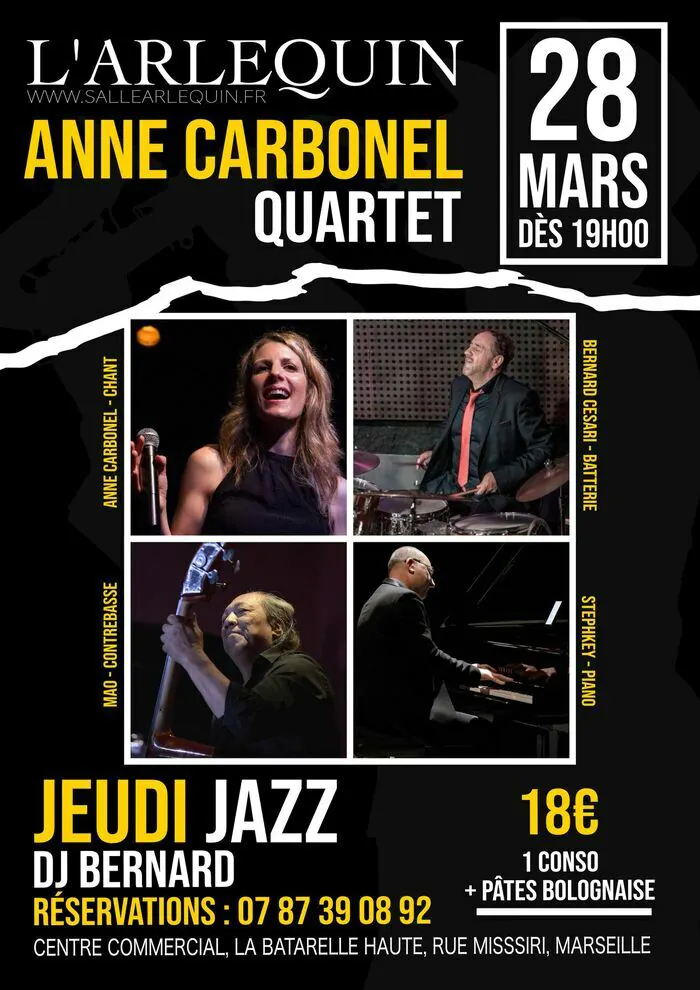 Anne Carbonel Quartet L'arlequin Marseille
