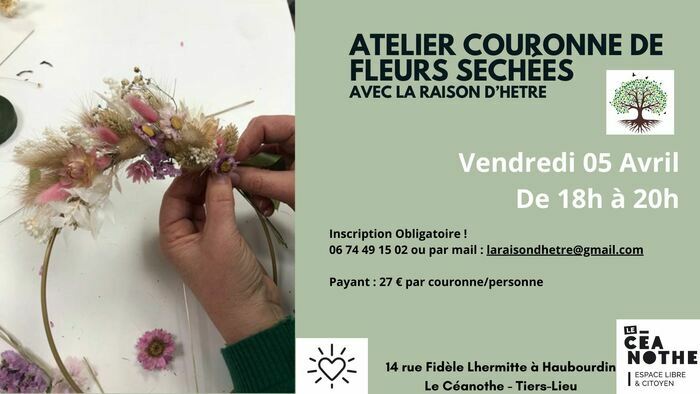 Atelier Couronne de Fleurs Séchées Le Céanothe Haubourdin