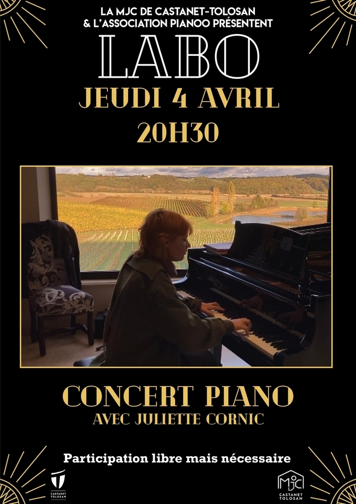 Concert Piano Juliette Cornic Le Labo (MJC) Castanet-Tolosan