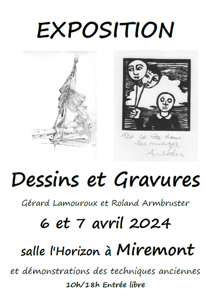 Exposition dessins et gravures L'HORIZON Miremont