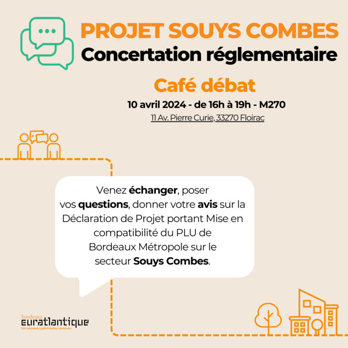 Café débat - Concertation Souys Combes M.270 Floirac