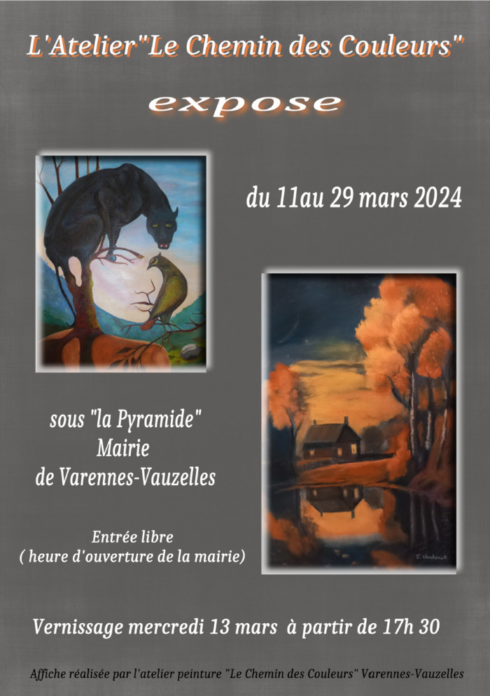 Exposition Atelier "Le Chemin des Couleurs" Mairie de Varennes-Vauzelles Varennes-Vauzelles