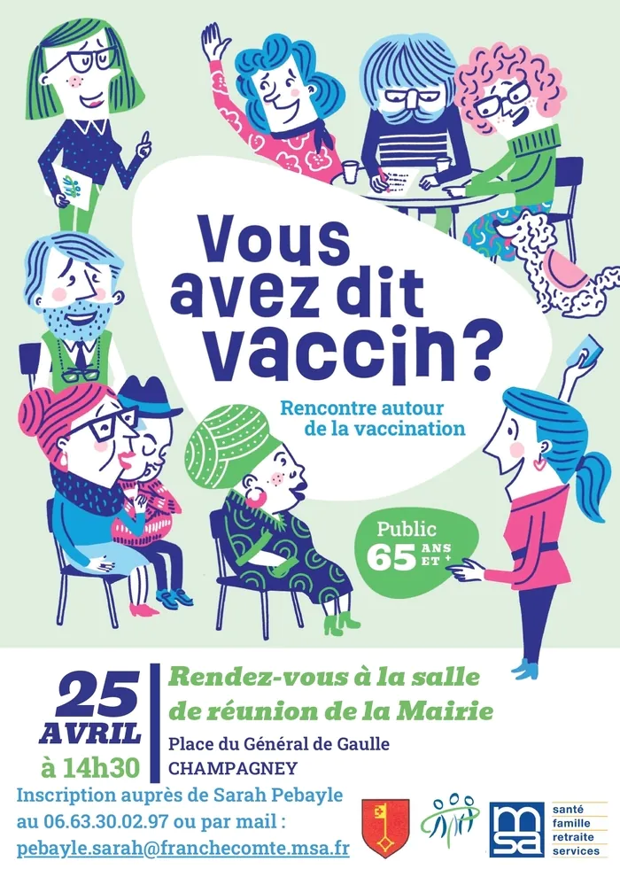Atelier GRATUIT "Vous avez dit vaccin ?" à destination des séniors de 65 ans et + Mairie - Place du général de Gaulle Champagney