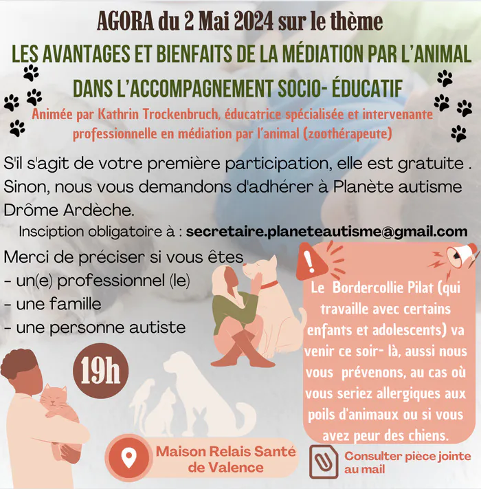 Agora « Les avantages et bienfaits de la médiation par l’animal dans l’accompagnement socio- éducatif »