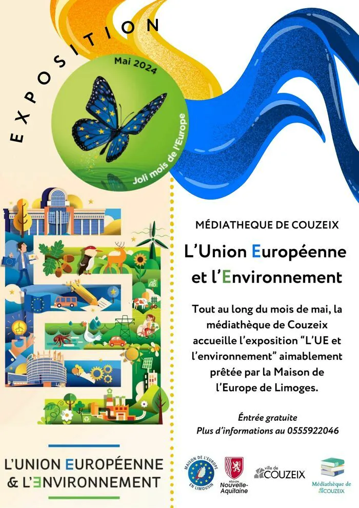Exposition L'Union Européenne et l'Environnement Médiathèque de Couzeix Couzeix