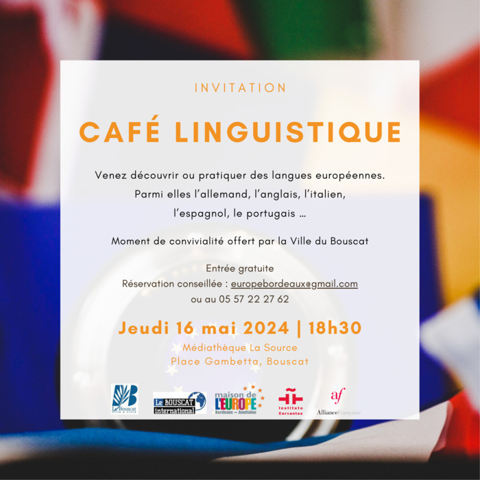 Café linguistique européen Médiathèque La Source Le Bouscat