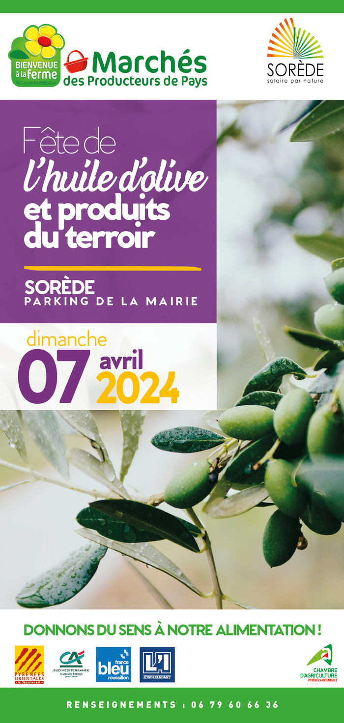 18ème Fête de l’huile d’olive et produits du terroir Parking Mairie de Sorède Sorède