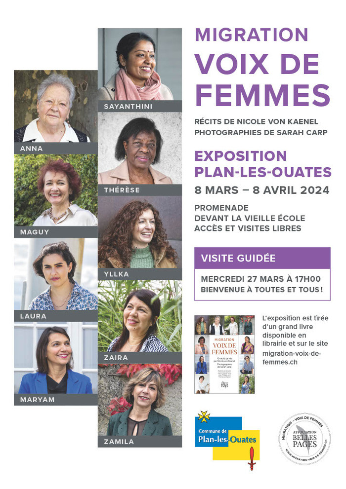 Visite guidée de l'exposition "Migration : voix de femmes" Promenade devant la Mairie Genève