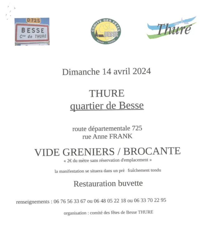 Vide greniers / Brocante Rue Anne Frank Thuré