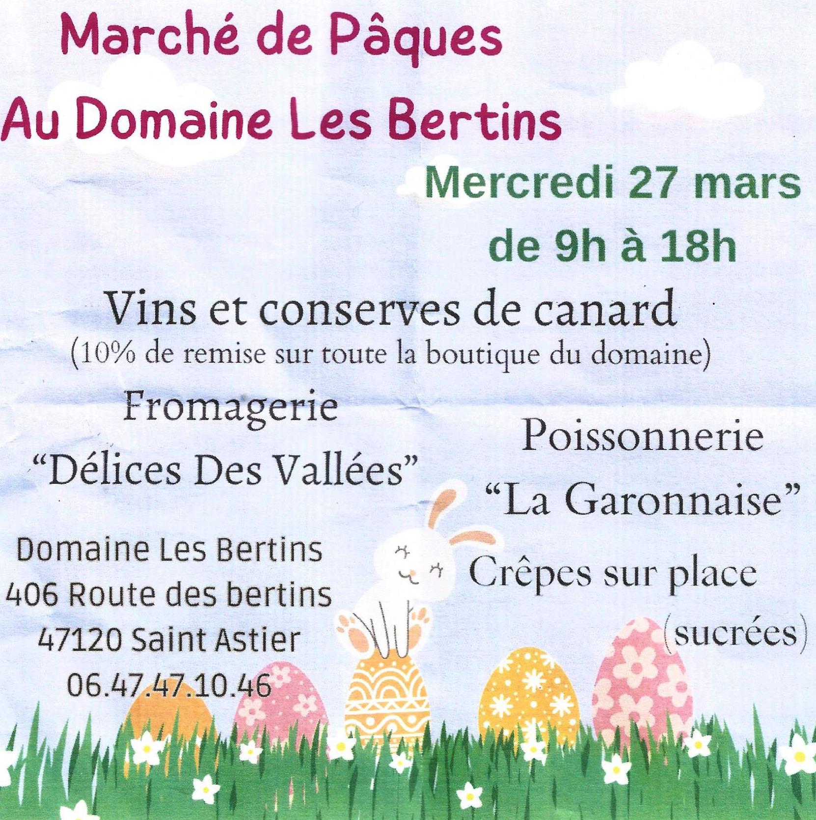 Marché de Pâques au Domaine Les Bertins