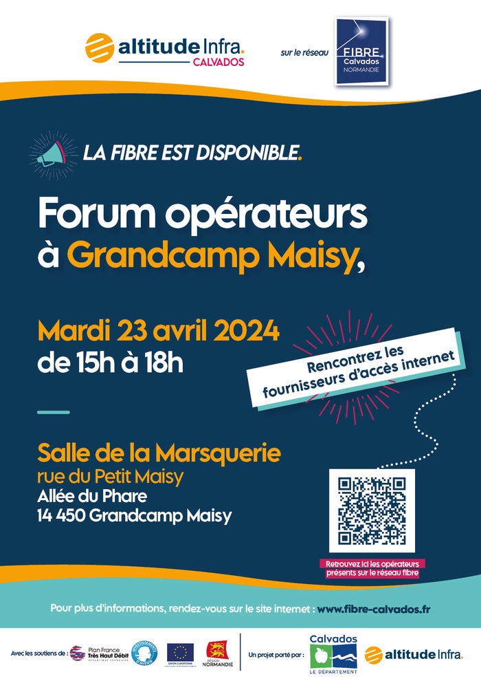 Forum opérateurs fibre optique à Grandcamp-Maisy Salle de la Marsquerie - rue du petit Maisy Grandcamp-Maisy