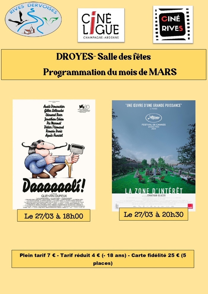 Cinéma itinérant à Droyes (salle des fêtes) Salle des fêtes de Droyes Rives Dervoises