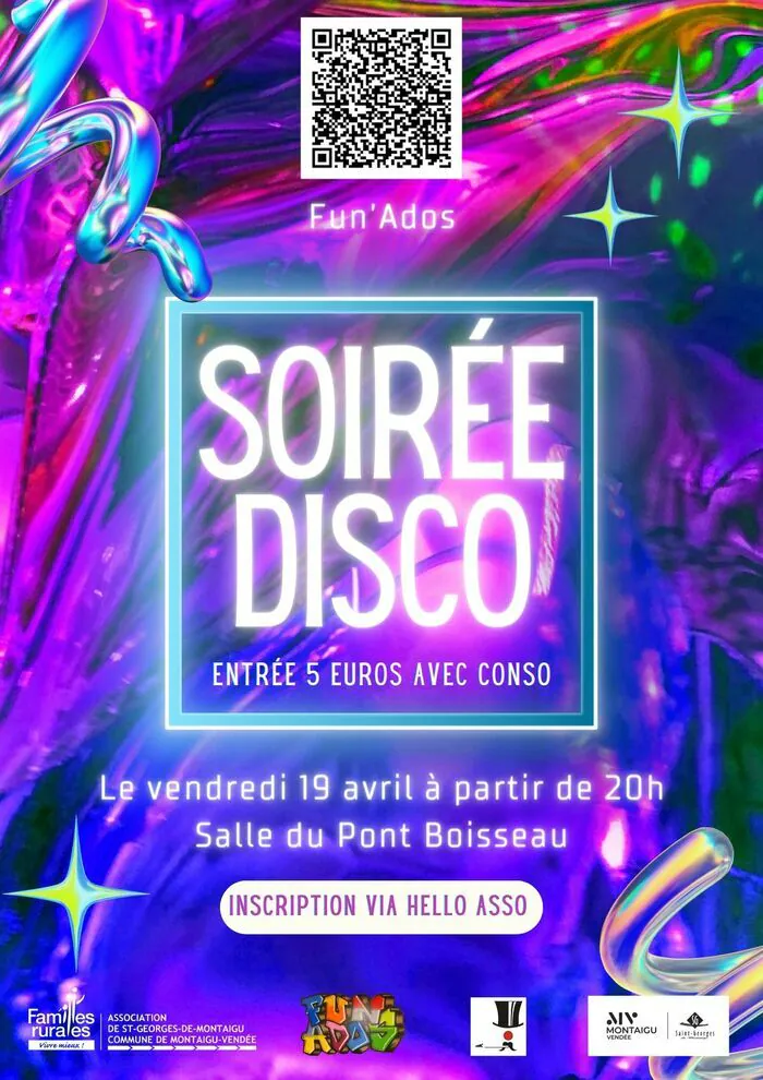 Soirée disco Salle du Pont Boisseau Montaigu-Vendée