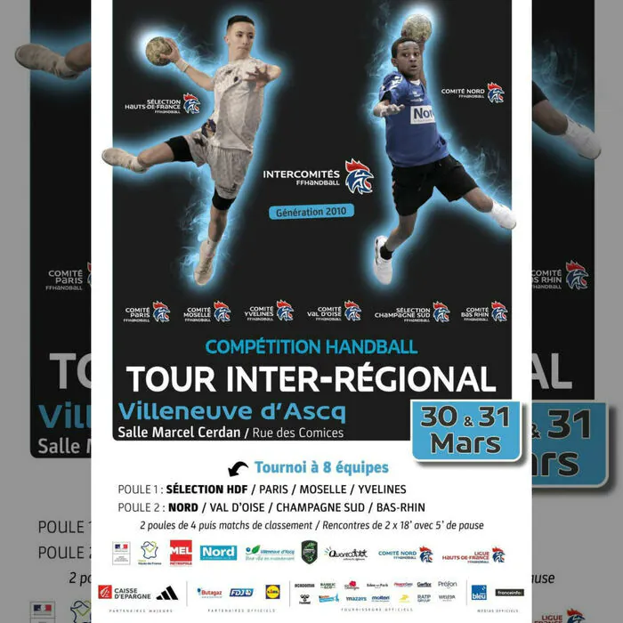 Le LM HBCV est heureux d’accueillir les inter comités masculins 2010 ! Tour inter-régional ! Salle Marcel Cerdan Villeneuve-d'Ascq