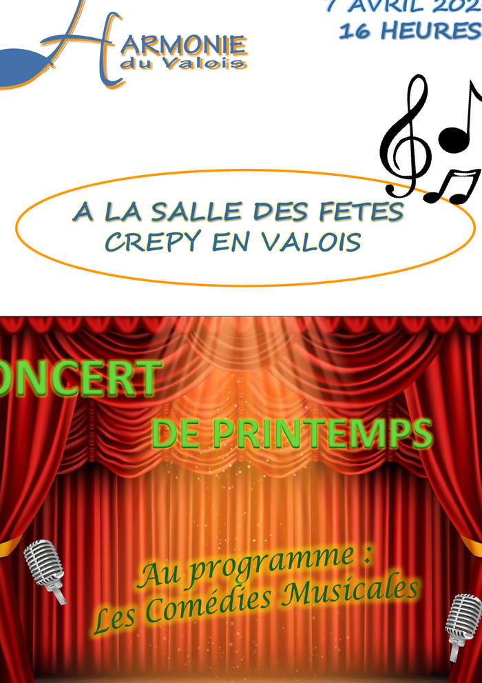 Concert de printemps Salles des fêtes Crépy-en-Valois