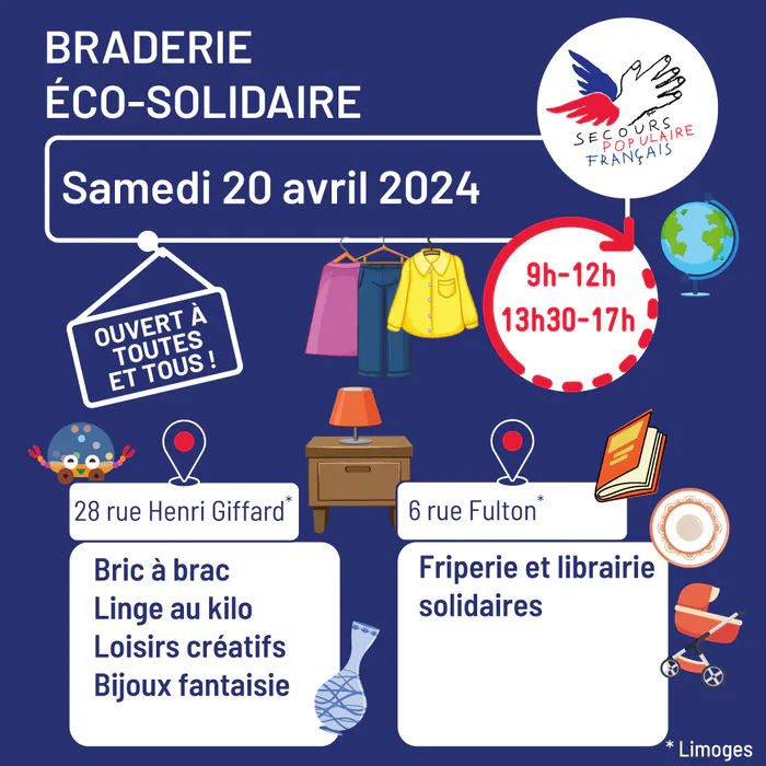 Braderie Éco-solidaire Secours Populaire 87 Dons Braderies Limoges