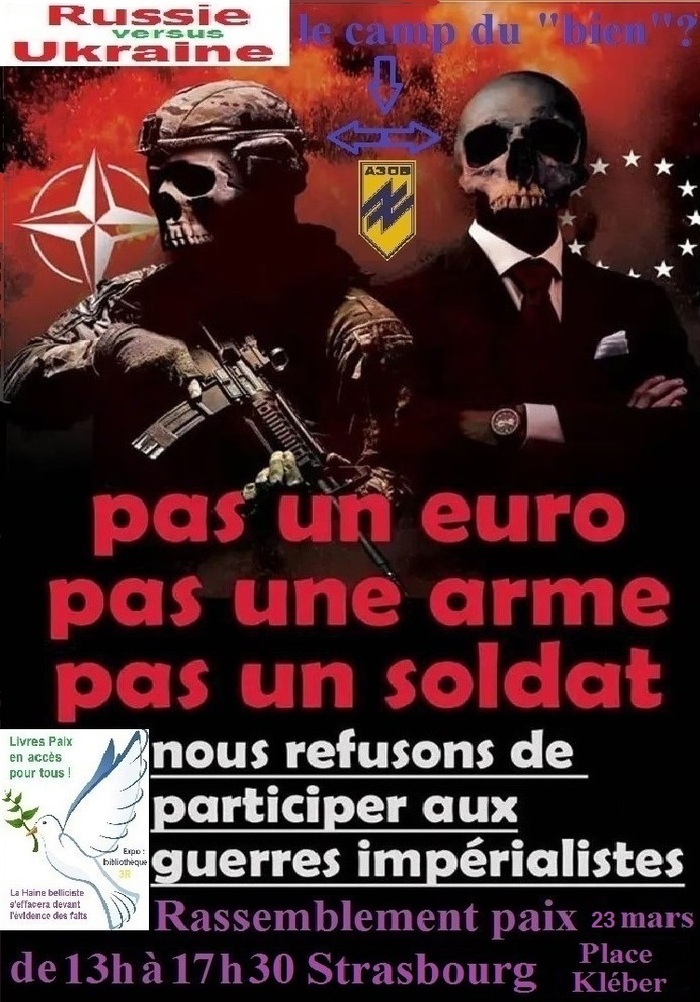 Rassemblement paix pour un cessez-le-feu France-Russie. strasbourg Strasbourg